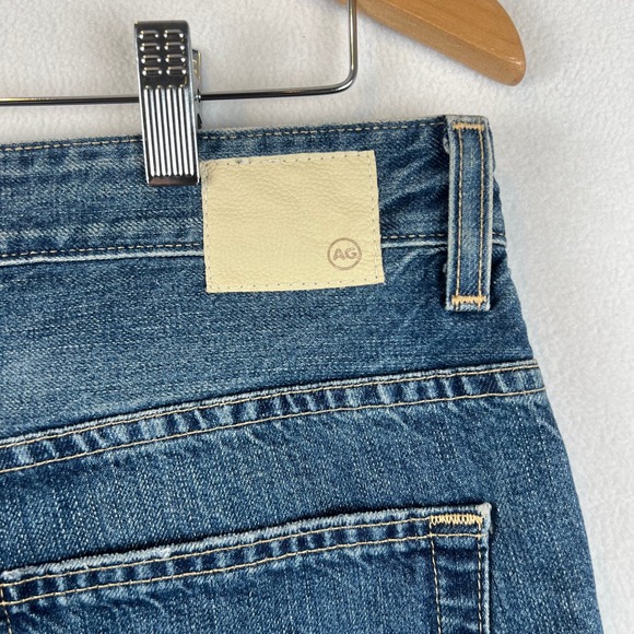 AG Jeans Womens 32‎ The Mari High Rise Straight Crop Distressed Denim Jeans 12 - Picture 5 of 11